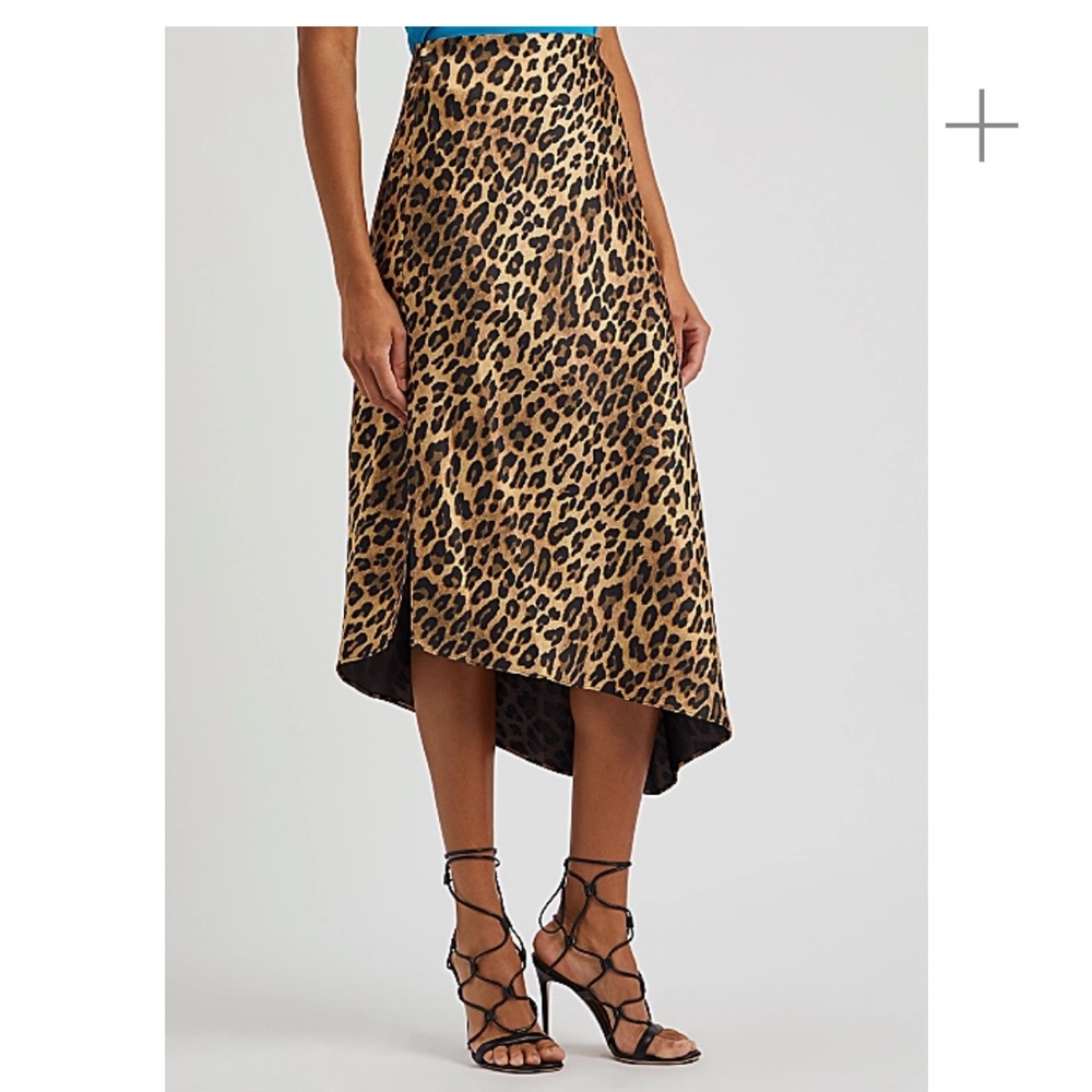 Alice + Olivia leopard midi skirt size 4
